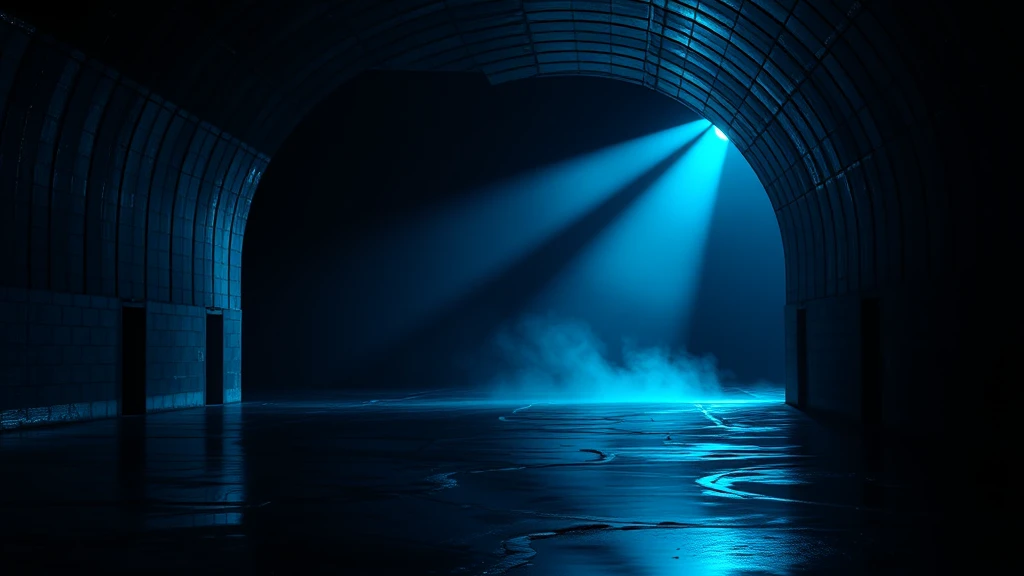 A stadium tunnel with light flooding the exit