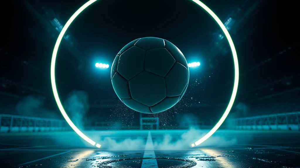 A ball suspended inside a glowing ring of light