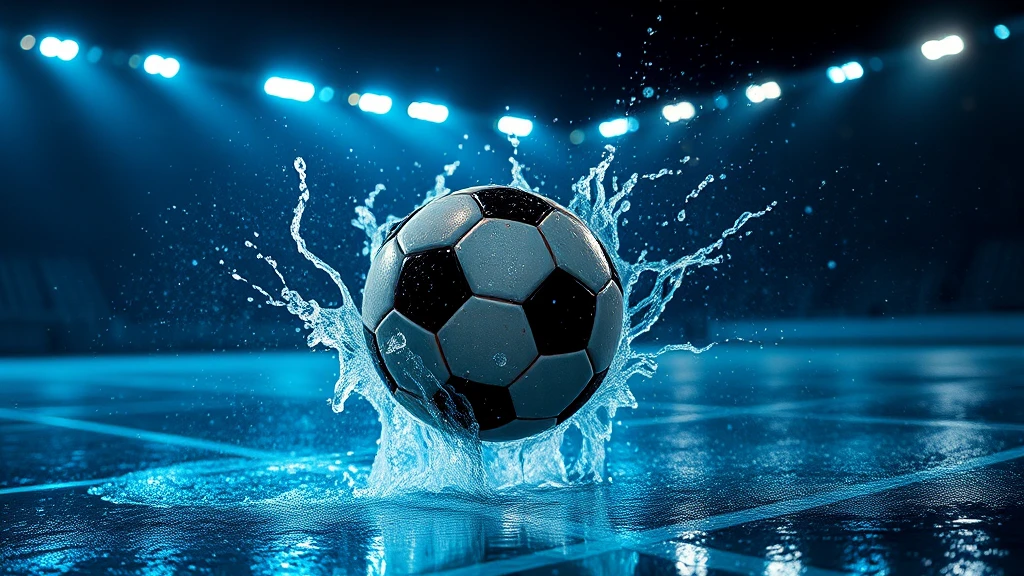 A ball tearing through a sheet of water